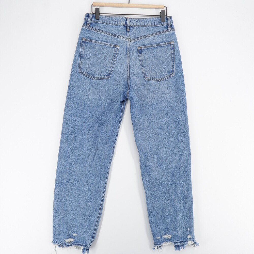 Lovers And Friends Ryan Jeans Womens 29 Blue High Rise Loose Straight Distressed - Picture 2 of 13